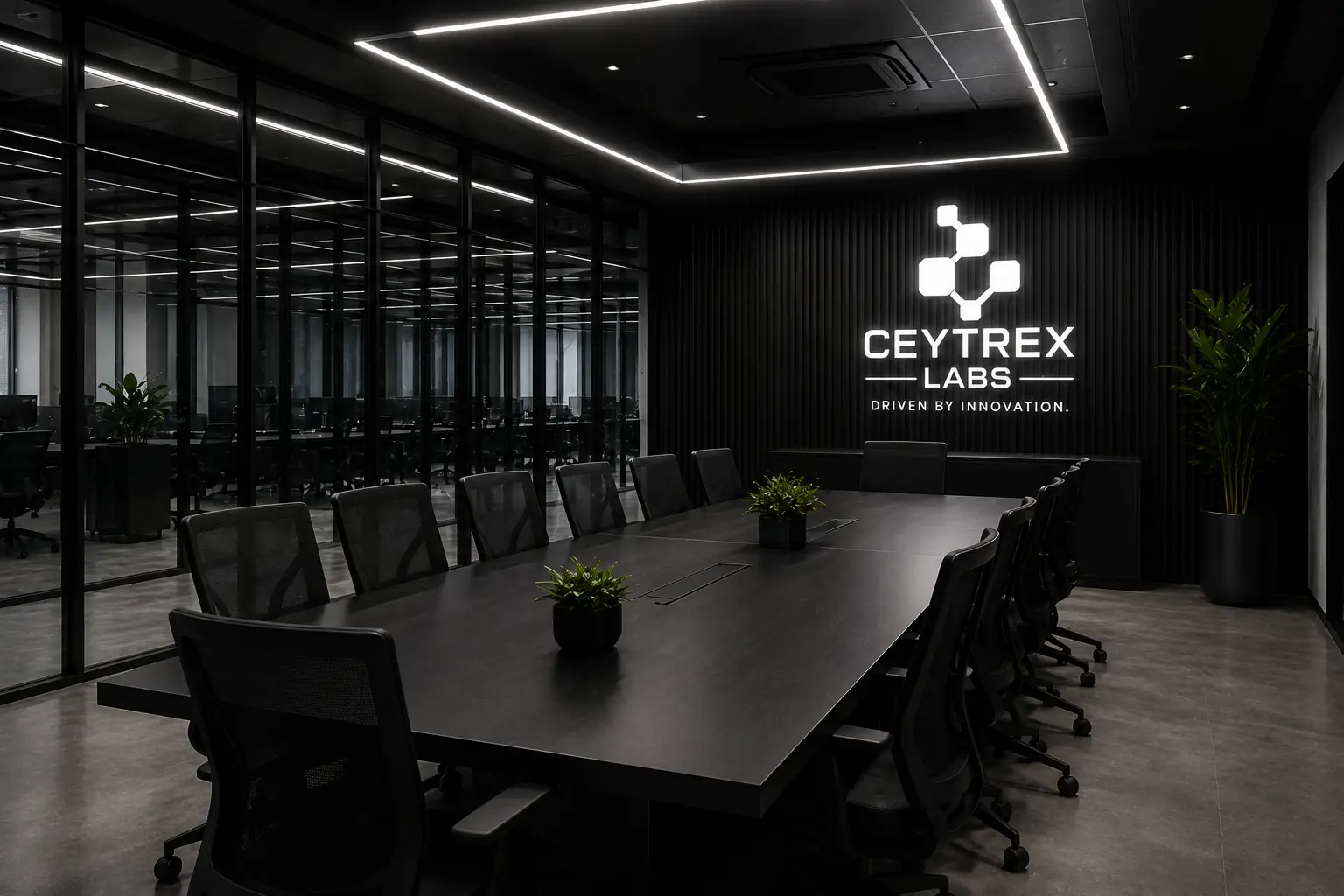 Ceytrex Labs meeting room and conference table