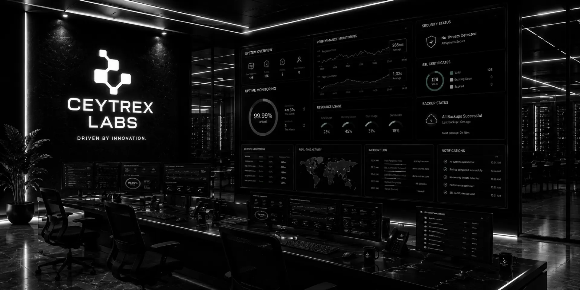 Website maintenance visual for Ceytrex Labs