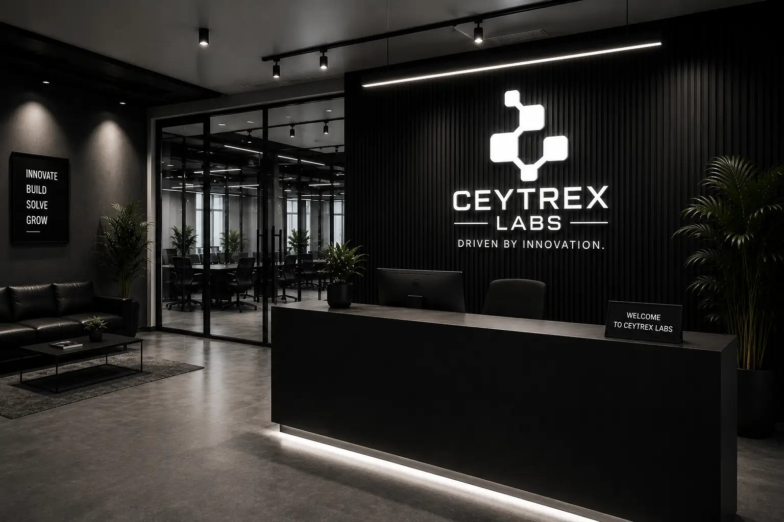 Ceytrex Labs reception lobby in Colombo